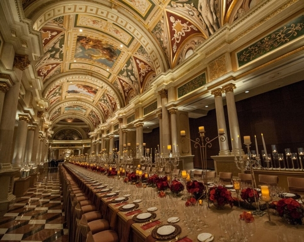 The grand banquet table at The Venetian Grand Colonnade will host the Ultimo celebration. (Courtesy)