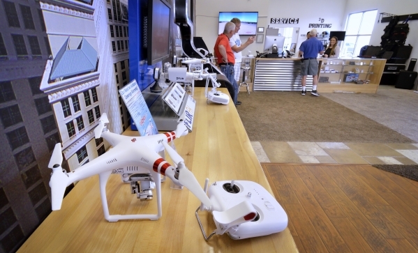 Part of the interior of Drones Plus is shown at 5010 S. Decatur Blvd. in Las Vegas on Wednesday, Oct. 21, 2015. Bill Hughes/Las Vegas Review-Journal