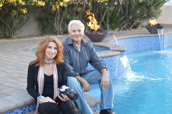 Joseph Vassallo, founder and president of Paragon Pools, and photographer/assistant Mary Vail treat each of the company‘s pools like a work of art. STEPHANIE ANNIS/SPECIAL TO THE LAS VEGAS B ...