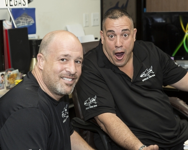 Brothers in law and partners Wayde King, right, and Brett Raymer are the personalities behind the success of the TV show Tanked and their Las Vegas business. (Business Press file photo)