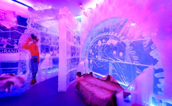 Part of the interior of the Minus5 Ice Bar is shown in The Shoppes at Mandalay Place at 3930 Las Vegas Blvd. S. on Friday, Feb. 5, 2016. Bill Hughes/Las Vegas Review-Journal