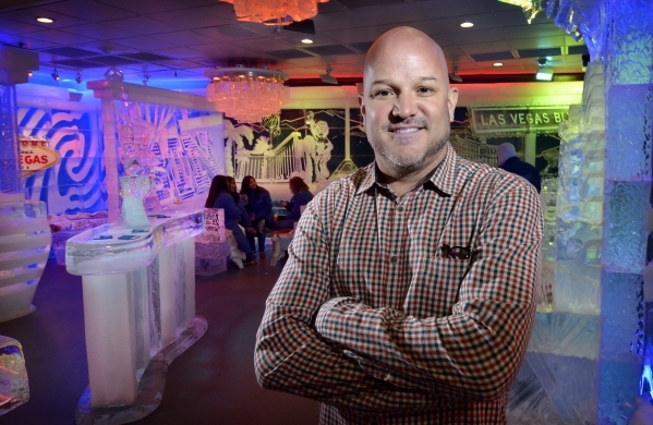 Noel Bowman, president of M5 Management, is shown at the Minus5 Ice Bar in The Shoppes at Mandalay Place at 3930 Las Vegas Blvd. S. on Friday, Feb. 5, 2016. Bill Hughes/Las Vegas Review-Journal