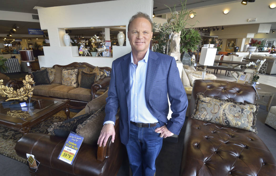 Walker Furniture CEO Larry Alterwitz is shown in the company showroom at 301 S. Martin Luther King Blvd. The company is building a second location in the southwest valley. (Bill Hughes/Las Vegas B ...