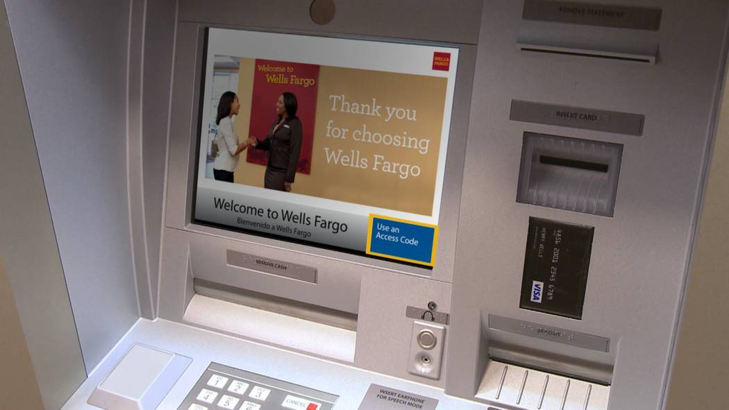 COURTESY
Late last month, Wells Fargo launched its card-free ATMs for its 321 ATMs across Nevada as part of a nationwide launch for its 20 million mobile customers. Other national banks are expect ...