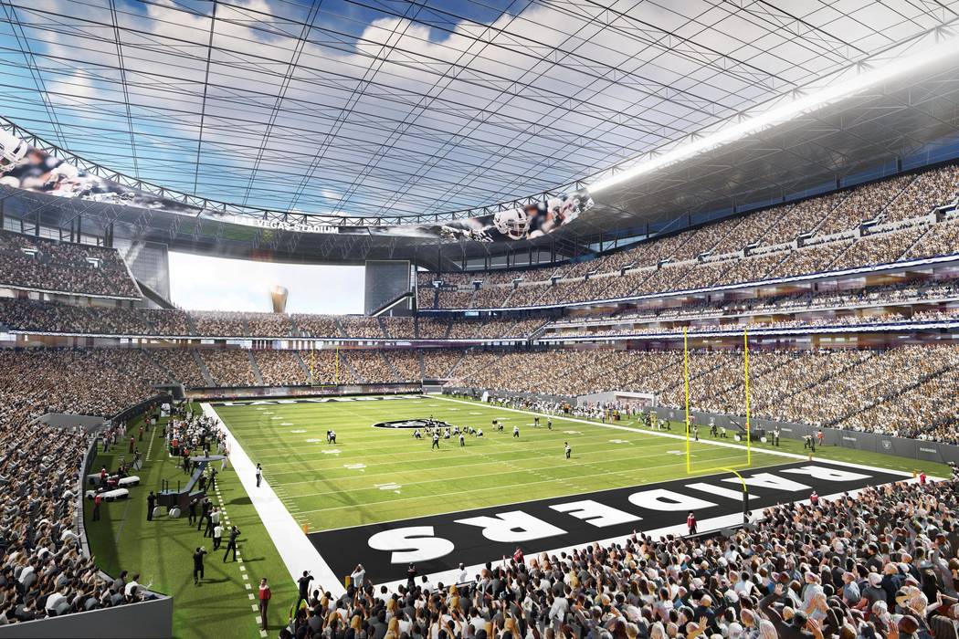 A rendering of the Las Vegas Raiders stadium project. (MANICA Architecture)