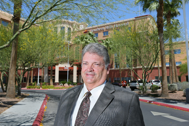 Kim Anderson, chief executive officer of Southern Hills Hospital, stands in the front of Southern Hills Hospital Thursday, May 28, 2015, in Las Vegas. Anderson has been the CEO of Southern Hills H ...