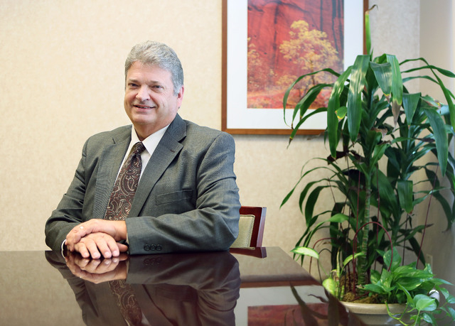 Kim Anderson, chief executive officer of Southern Hills Hospital, sits in his office at Southern Hills Hospital Thursday, May 28, 2015, in Las Vegas. Anderson has been the CEO of Southern Hills Ho ...