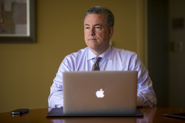Mike Ballard of Ballard Consulting poses for a photo in a conference room at his office in Henderson on Thursday, May 14, 2015. (Joshua Dahl/Las Vegas Review-Journal)
