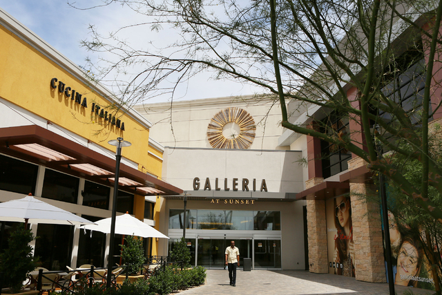 An entrance to Galleria at Sunset mall is shown near the new Bravo Italian restaurant Thursday, in Henderson. Galleria at Sunset, which has expanded to just over 1 million square feet since it ope ...