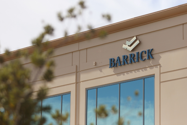 Barrick Gold Corporation is shown at 2270 Corporate Circle suite 100, Wednesday, Oct. 12, 2016, in Henderson. Ronda Churchill/Las Vegas Review-Journal