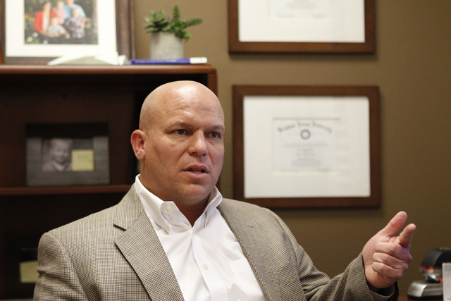 Bryce Wisan, president of the Nevada CPA Society chapter, is interviewed at his office in Las Vegas Tuesday, Oct. 7, 2014. Wisan is the manager of the Wisan, Smith, Racker & Prescott LLP in Las Ve ...
