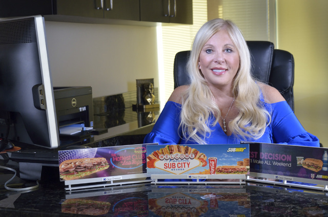 Donna Curry, development agent and franchisee with Subway, is shown in her office at 3031 W. Horizon Ridge Parkway in Henderson on Monday, June 13, 2016. Bill Hughes/Las Vegas Review-Journal