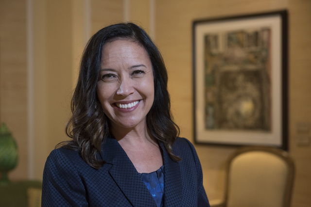 Chief Human Resources Officer Michelle DiTondo of MGM Resorts International poses for a portrait at the Bellagio hotel-casino in Las Vegas on Monday, Aug. 22, 2016. Martin S. Fuentes/Las Vegas Rev ...