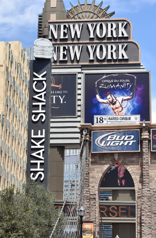 The Shake Shack restaurant is seen at the New York-New York hotel-casino Monday, May 2, 2016, in Las Vegas.  David Becker/Las Vegas Review-Journal Follow @davidjaybecker