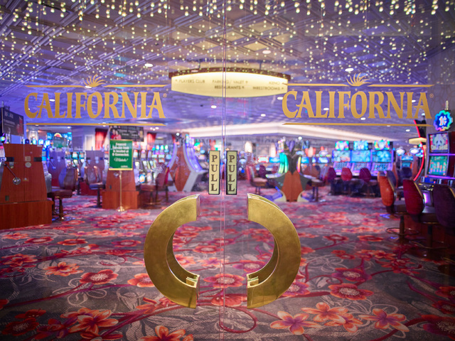 The California's renovation included modernization of the casino floor. The casino was given a modern island vibe with new carpet, molding and chandeliers. The valet area also was updated. (Courtesy)