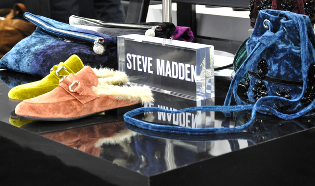 Steve Madden merchandise on display during MAGIC 2017, at the Mandalay Bay and Las Vegas Convention Centers, Feb. 21-23. (Buford Davis/Las Vegas Business Press)
