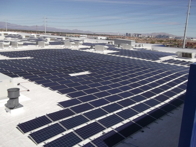 IKEA solar array project stands ready for the opening of the retailer's new Las Vegas location May 18. (Courtesy Helix Electric)