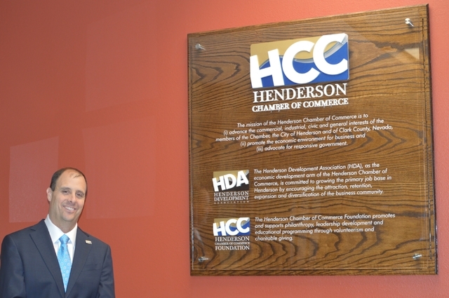 Scott Muelrath, president and CEO of the Henderson Chamber of Commerce, says the chamber plays a major role as a community resource and conscience. (Stephanie Annis, special to the Las Vegas Busin ...