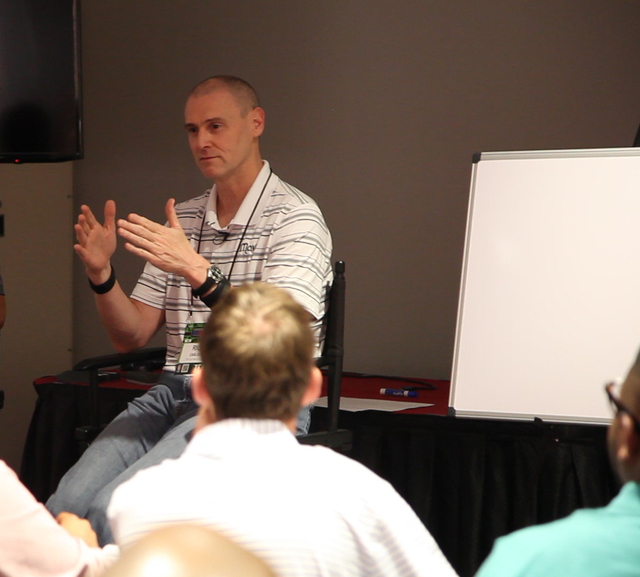 Rick Carlisle, coach of the Dallas Mavericks, shares insights with the summer business class in 2015. Courtesy