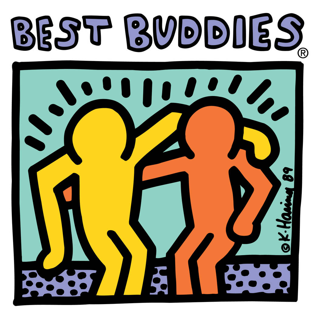 The iconic Best Buddies logo is the creation of contemporary artist Keith Haring. Courtesy.