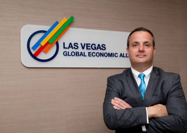 Tonya Harvey/Las Vegas Business Press
Jared Smith, chief operating officer at the Las Vegas Global Economic Alliance, at the organization's headquarters Oct. 10.
