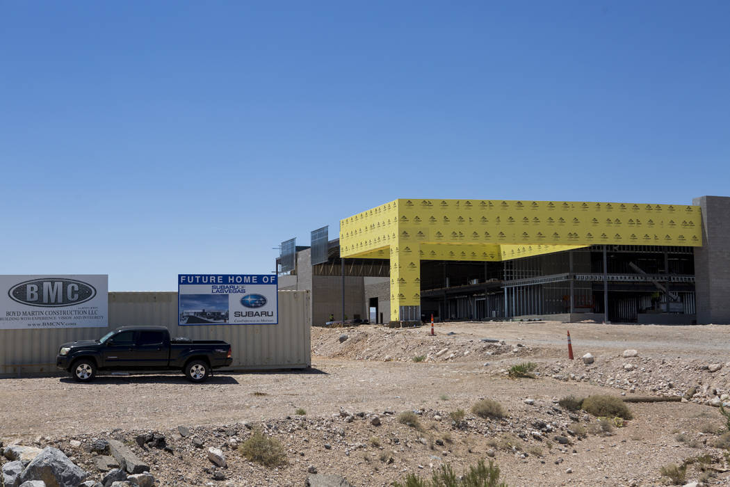 The construction site of the new Findlay Subaru near Rainbow Boulevard and 215 West on Monday, June 5, 2017. Patrick Connolly Las Vegas Review-Journal @PConnPie