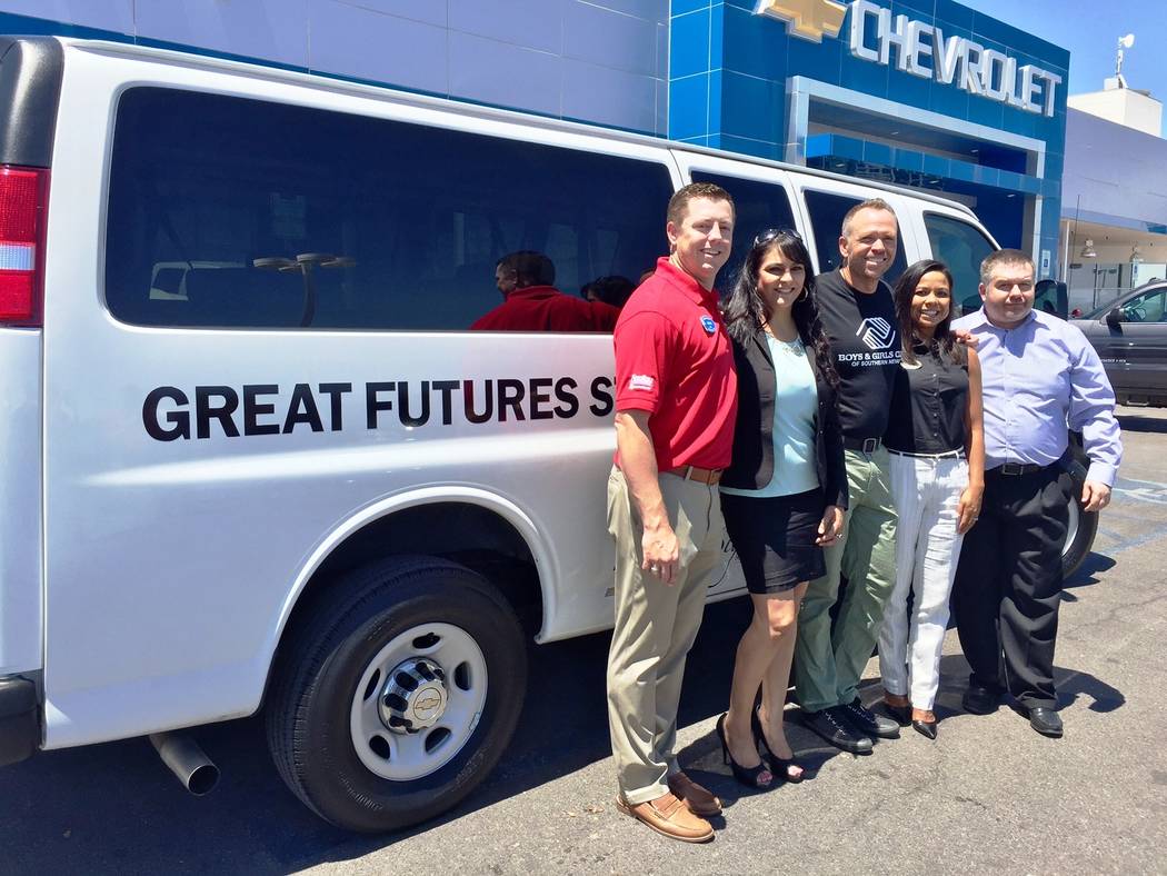 Findlay Chevrolet general manager Doug Fleming, left; Vandana Bhalla, corporate broker for Signature Real Estate Group; Andy Bischel, CEO of the Boys & Girls Clubs; Shelly Panzarella of Citywi ...