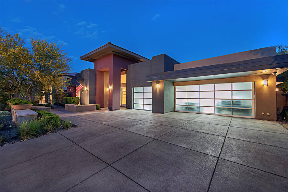 The home at 55 Meadowhawk Lane in The Ridges has a three-car garage. (Luxury Homes of Las Vegas)
