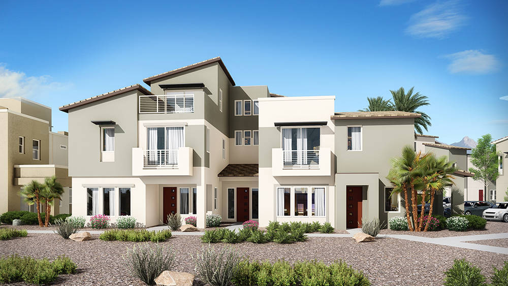 Many empty-nesters seeking a lock-and-leave lifestyle is driving the luxury townhome building in Summerlin. (William Lyon Homes)