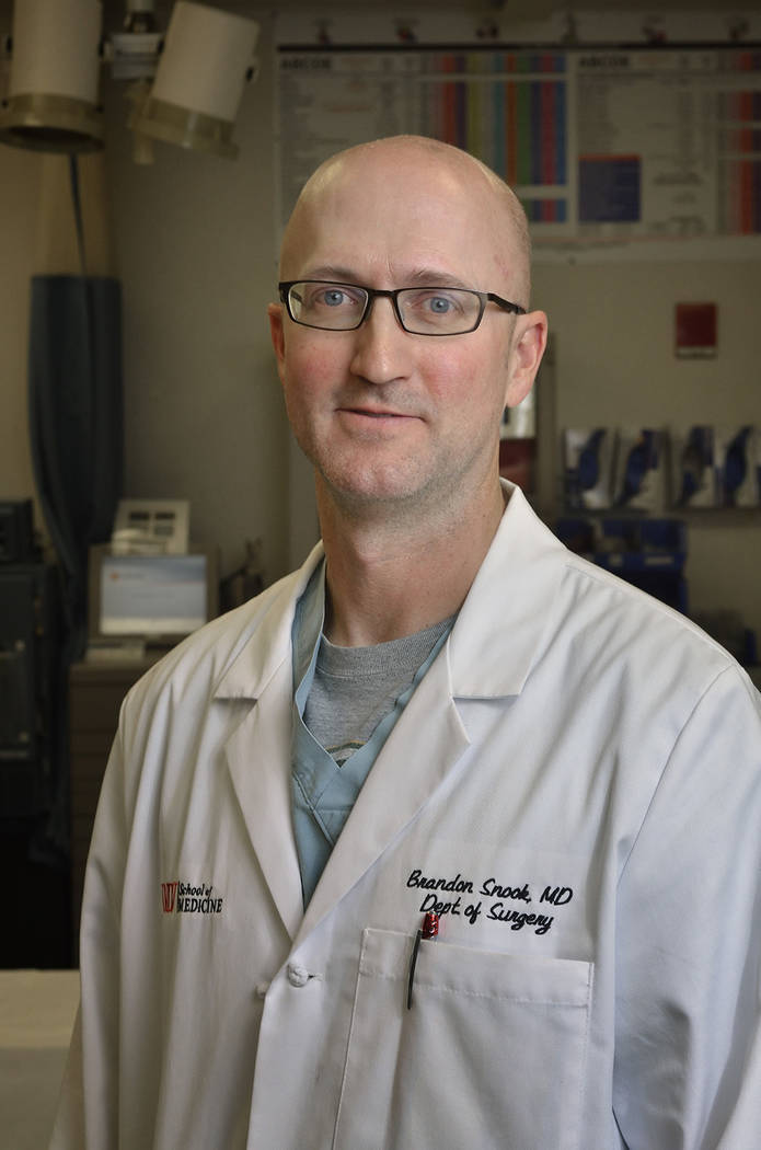Dr. Brandon Snook, trauma surgeon and director of the Sustained Medical and Readiness Trained (SMART) program at Nellis Air Force Base. (Bill Hughes Business of Medicine)