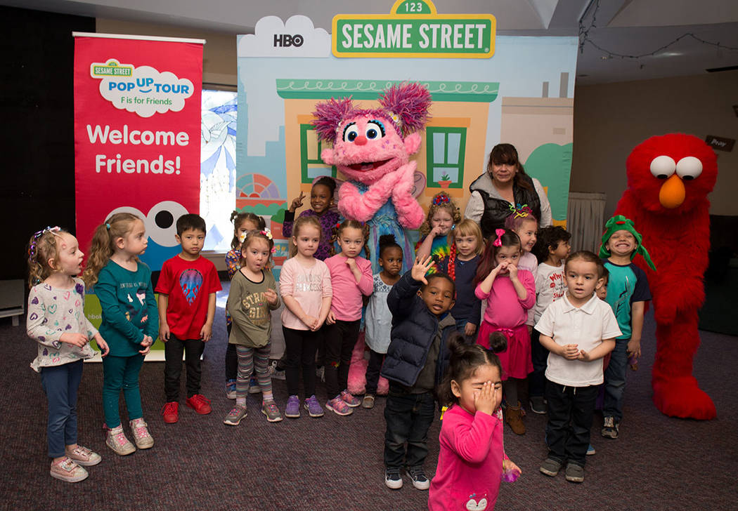 On March 2, Sesame Street's Elmo and Abby Cadabby visited children at the Family Promise of Las Vegas, a transitional housing program for homeless families. (TONYA HARVEY LAS VEGAS BUSINESS PRESS)