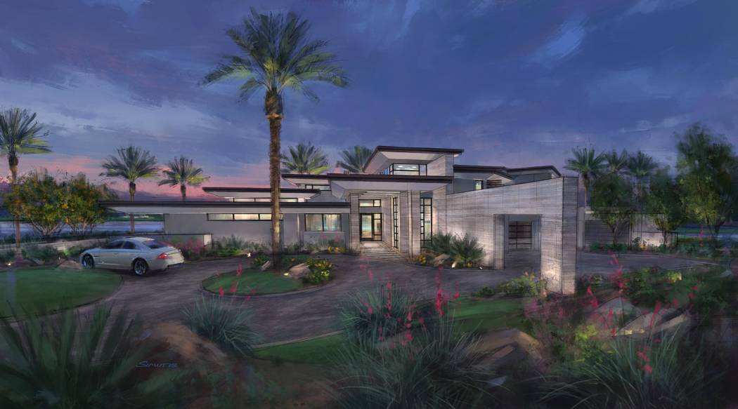 A $6.775 million showcase home at Estates at Reflection Bay, Lake Las Vegas is under construction. (Swaback Architects + Planners)