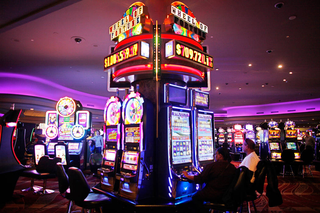 Slot machines on the Stratosphere's casino floor Jan. 30, 2017. (Rachel Aston Las Vegas Business Press)