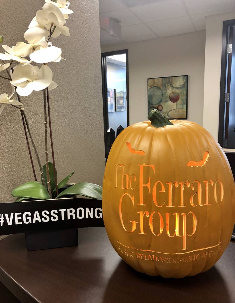 This special pumpkin is a yearly attraction at the office of The Ferraro Group Public Relations & Public Affairs. (The Ferraro Group)