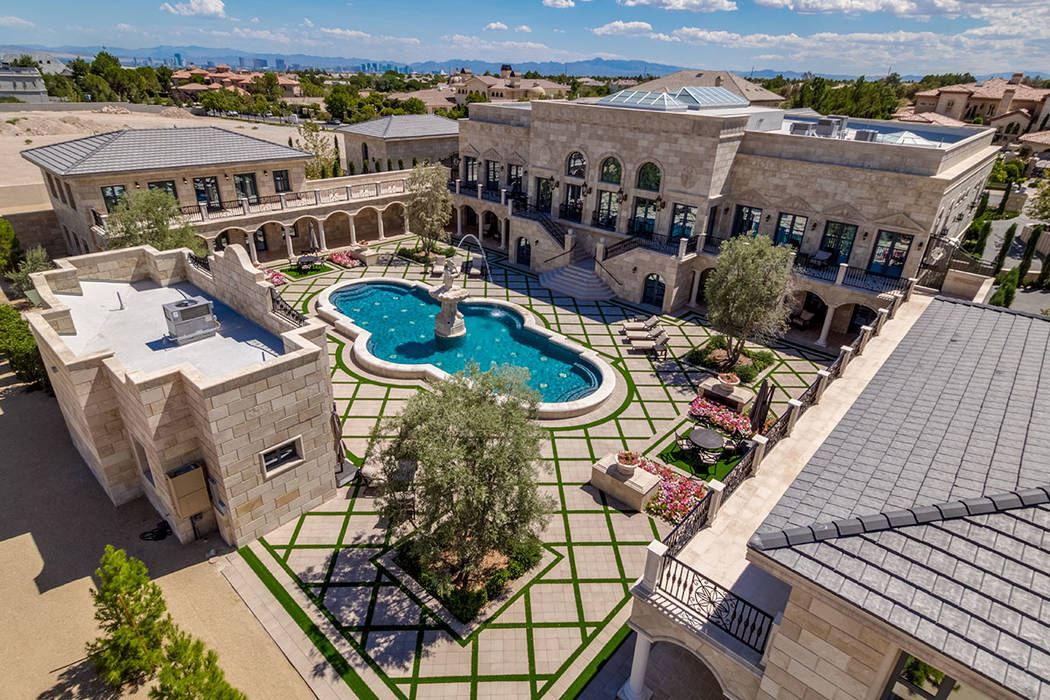 9504 Kings Gate Court in Queensridge sold for $10M. (Luxury Estates International)