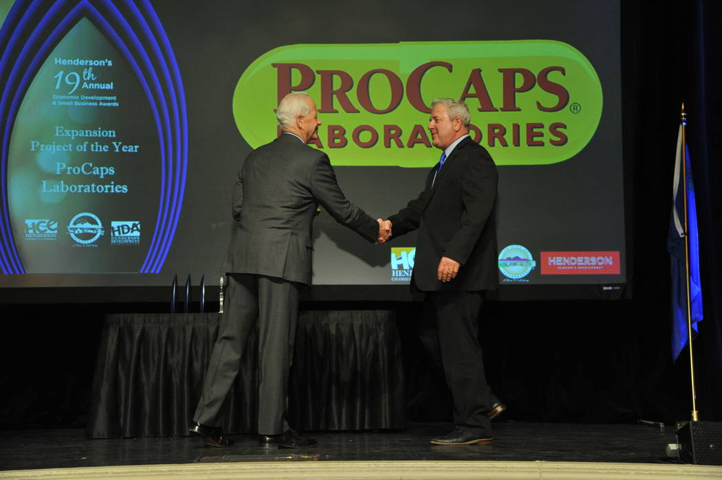 The Expansion Project of the Year award went to ProCaps Laboratories. (City of Henderson)
