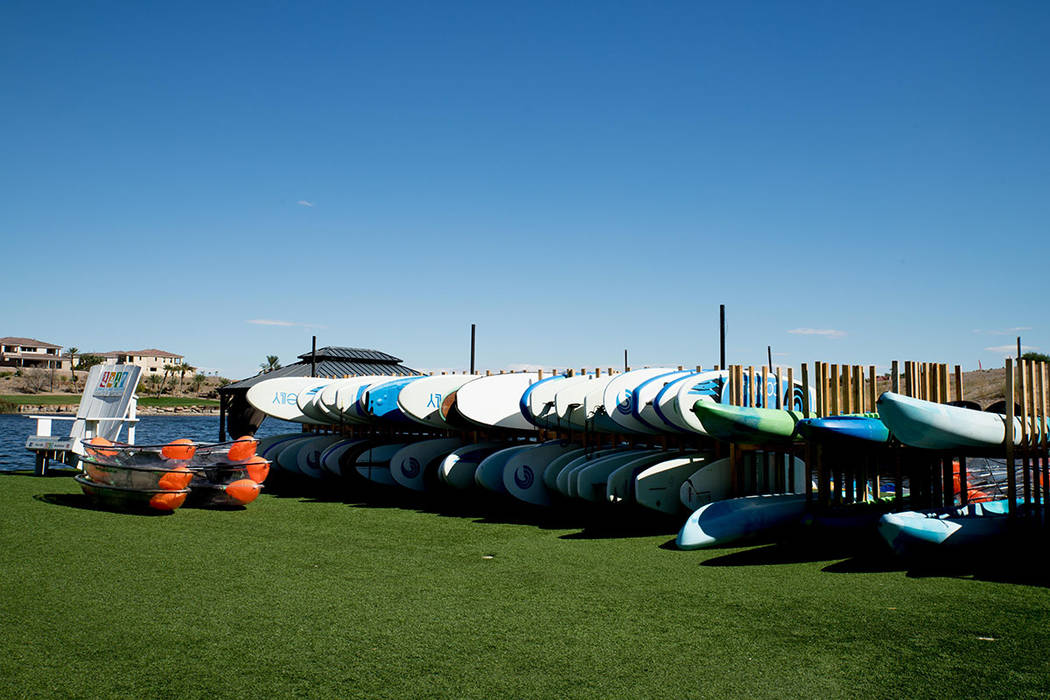 Lake Las Vegas hosts several rowing clubs. (Tonya Harvey Las Vegas Business Press)