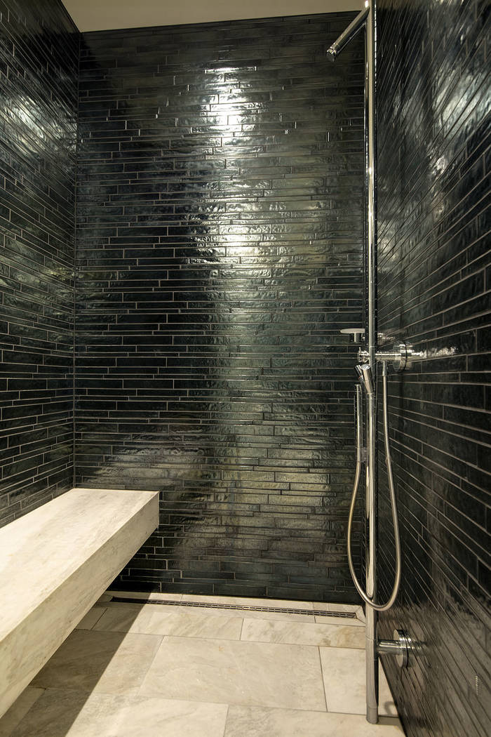 The master shower in unit 4504 in Waldorf Astoria. (Acclaim)