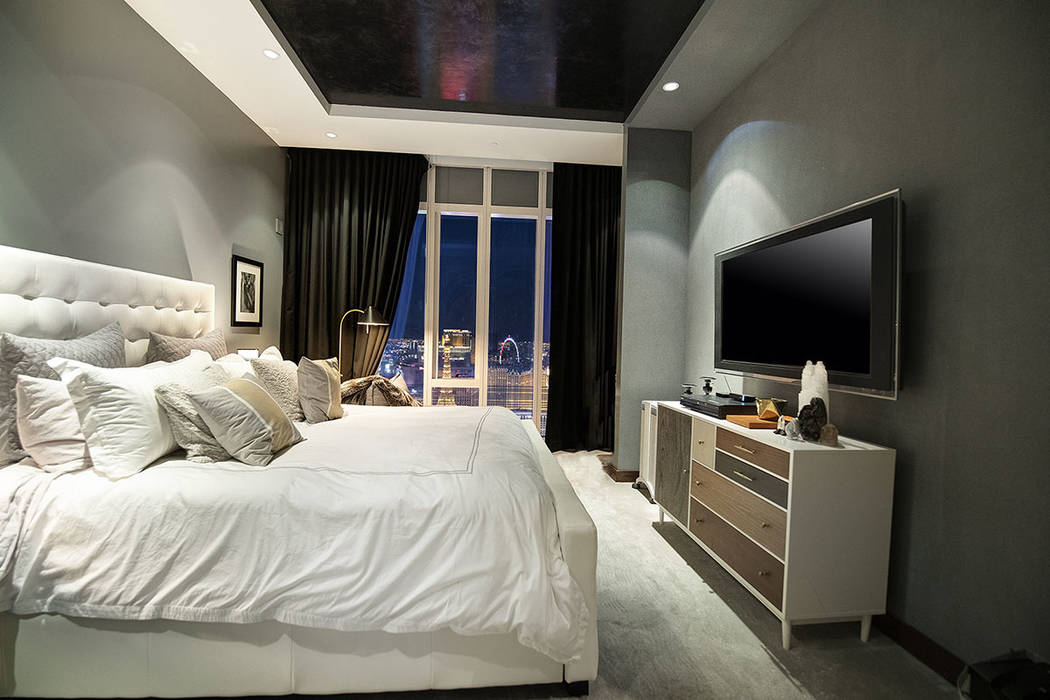 One of the bedrooms in unit 4504 in Waldorf Astoria. (Acclaim)