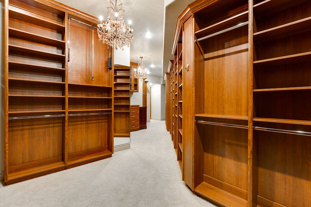 The master closet in unit 1603 in One Queensridge Place. (Ivan Sher Group)