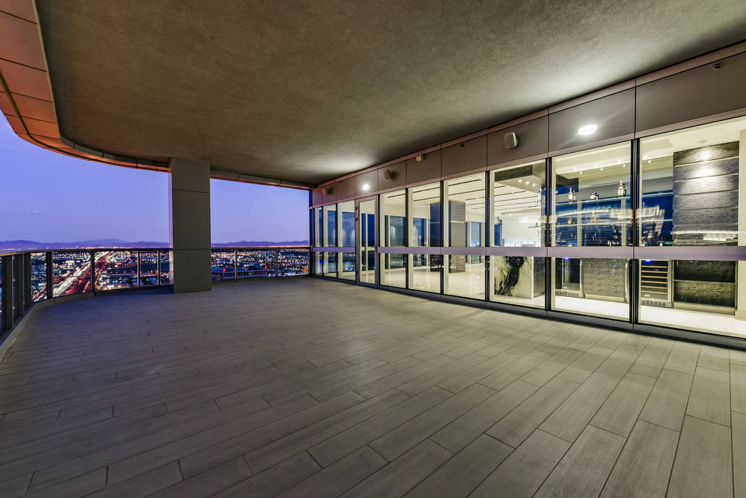 Unit 4307 in Panorama Tower, 4471 Dean Martin Drive, was sold for $3 million and came in at No. 10 on the list. (Realty One Group)
