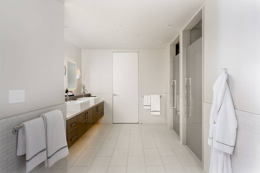 The master bath in Waldorf Astoria unit No. 2403. (Luxury Estates International)