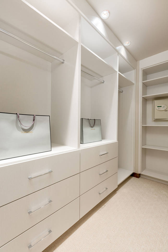 The closet in Waldorf Astoria unit No. 2403. (Luxury Estates International)