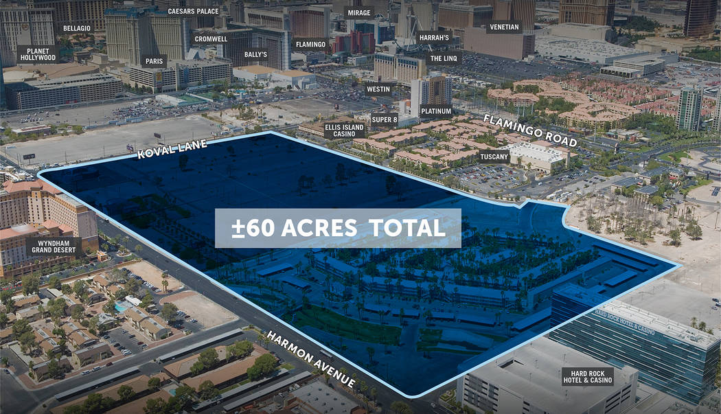 A 60-acre parcel of land near the Las Vegas Strip was sold for $130 million.