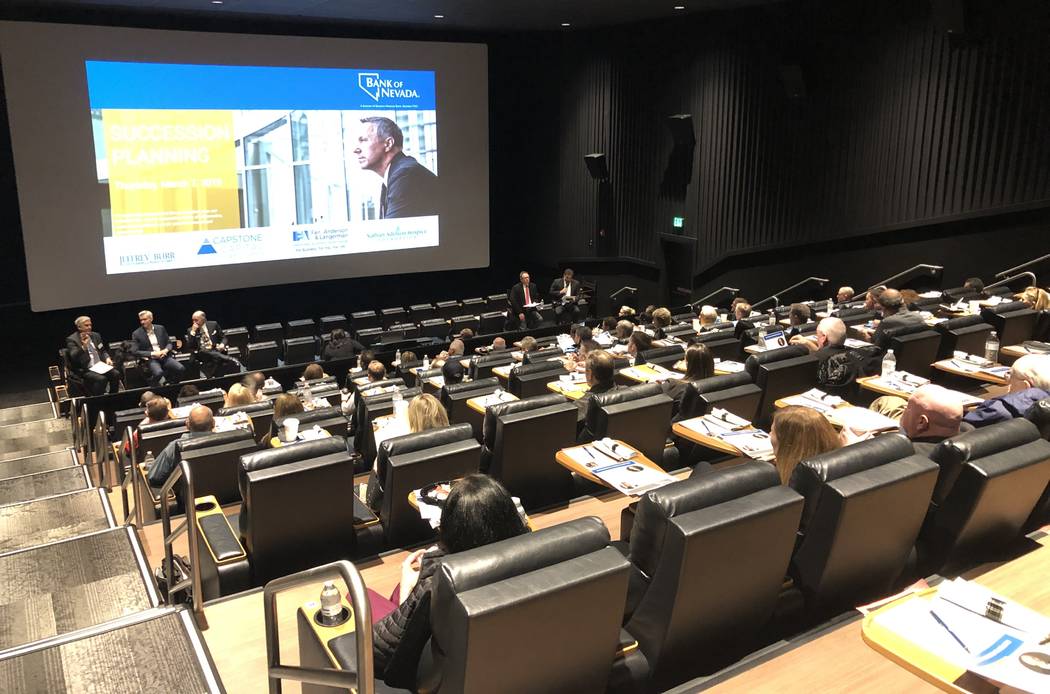 Earlier this month, nearly 90 business leaders attended the Business Succession Planning event sponsored by Bank of Nevada.