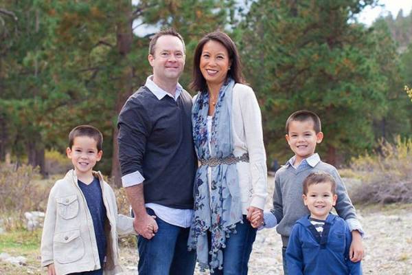Wealth management adviser David Mann and his family.