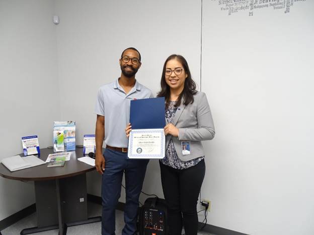 Silver State Health CEO and Executive Director Ryan Linden is presented with a proclamation fro ...