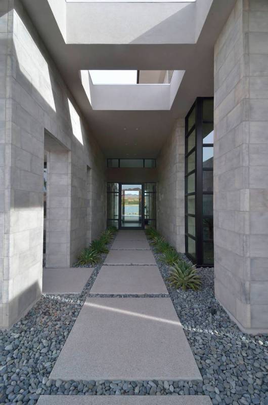 The home's entrance. (Bill Hughes Las Vegas Business Press)