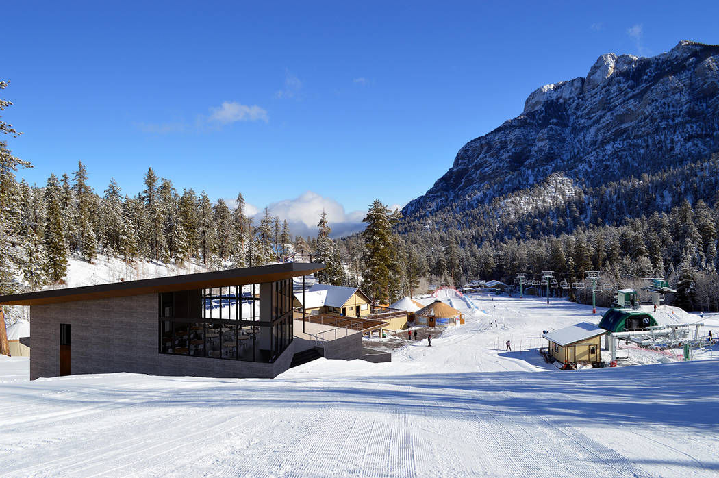The new day lodge will include a heated outdoor terrace, ski-in-and-out bar and coffee shop (Hi ...