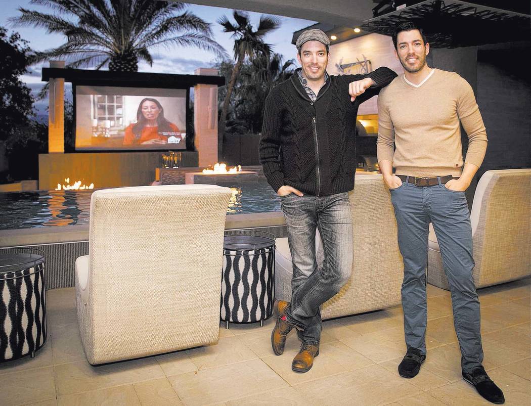 Jonathan and Drew Scott in their Las Vegas home. (Tonya Harvey/Las Vegas Business Press)